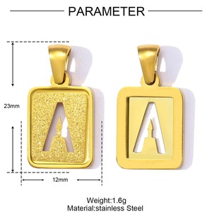 Europeo americano 18K chapado en oro 26 letras inglesas DIY colgante collar Bohemia joyería de acero inoxidable para mujeres para fiestas - Product Image 4