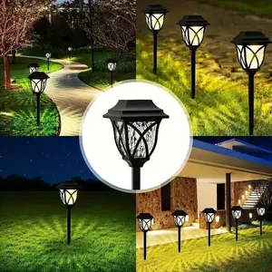 Paquete de 6 luces LED solares para jardín, impermeables, para exteriores, iluminación blanca cálida para patio, paisaje, jardinera, camino, decoración navideña - Product Image 3