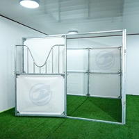 Abri temporaire pour chevaux en plein air, panneaux modulaires portables pour écurie, structure en acier, installation rapide, durable, faible entretien, longue durée de vie