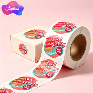 Étiquettes d'emballage personnalisées, autocollants adhésifs en vinyle, <span class=keywords><strong>impression</strong></span> de rouleaux, autocollants ronds pour entreprises, étiquettes alimentaires personnalisées pour gâteaux et pâtisseries - Product Image 5
