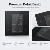 Support mural HomeKit en verre avec commande tactile intelligente par IA, produits domotiques, bus KNX, automatisation domestique, commutateur de scène KNX pour hôtels et appartements