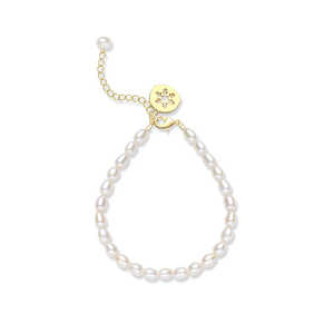 5-6mm Natural Freshwater Rice Shaped <b>Pearl</b> <b>Bracelet</b> <b>for</b> <b>Women</b> High-End Snowflake Design New Jewelry Wholesale - Product Image 4