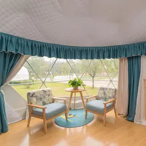 Luxury Waterproof Outdoor Camping Geodesic Igloo Dome Tent Double Layer Ball Tent With Bathroom Resort Hotel Tent