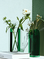 Vase Moderne en Acrylique pour Arrangement Floral Hydroponique – Design Simple et Transparent pour Table de Salon – Mini Vase en Plastique Mat