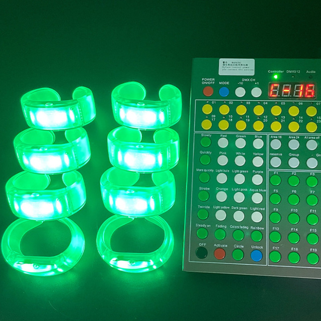 New Arrival Event Decoration USB Rechargeable LED Wristband Remote DMX Control Light up LED Bracelets