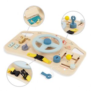 Montgmajor-tablero de educación temprana para niños, juguete de conducción cognitiva, volante multifunción educativo - Product Image 4