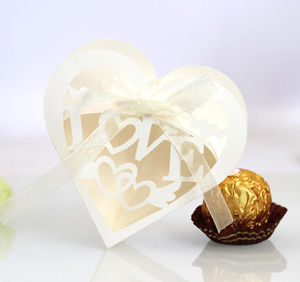 Boîte cadeau en papier pour la Saint-Valentin Love Heart Candy <span class=keywords><strong>Dragee</strong></span> Box Emballage de chocolat d'<span class=keywords><strong>anniversaire</strong></span> de mariage Boîte cadeau d'emballage - Product Image 4