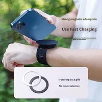 Support de téléphone universel antivol en silicone magnétique rotatif à 360° avec dragonne, taille personnalisable, pour cyclisme en extérieur
