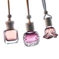 Diffuseur d'arômes à succès, flacon de parfum vide pour voiture en verre de 5 ml, 8 ml, 10 ml, avec couvercle en bois
