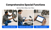 TOPDON UltraDiag Moto Compatible avec 80 Marques de Motos Fonctions de Maintenance Complètes Outil de Diagnostic Moteur et Tous Systèmes