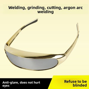 नए फैशनेबल फ्रेम रहित पीसी लेंस वेल्डिंग सुरक्षा पर्चे सुरक्षा चश्मे उच्च गुणवत्ता वाले आरामदायक गोगल - Product Image 3