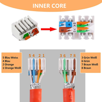 Conector sin herramientas 8P8C Cat7 RJ45, aleación de Zinc, terminación Cat8 completamente blindada, enchufe Modular para Cable Ethernet, conector 8P8C RJ45