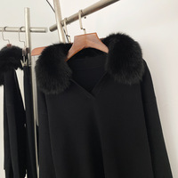 Ensemble de luxe doux et personnalisé pour femme : pantalon long ample en maille unie et pull moelleux en tricot pour l'automne (vente en gros)