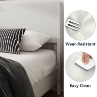 Lit rembourré de style boutique pour chambre d'hôtes, avec tête de lit rembourrée surélevée et base inférieure élégante, pour les intérieurs hôteliers