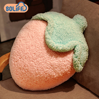 Jouet en peluche en forme de fruit de pêche oreillers en peluche en forme de fruit