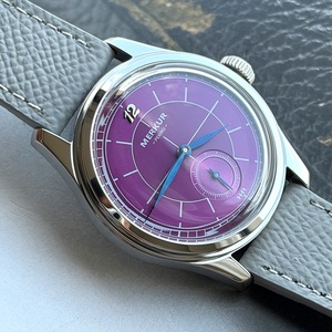 La nouvelle montre décontractée rétro MERKUR Cross Line Sector Dial Salmon pour hommes, série Business, montre à remontage manuel, Relogio - Product Image 2