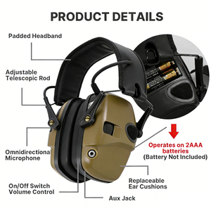 Casque tactique anti-bruit ET-EF100 pour la <span class=keywords><strong>chasse</strong></span> et le tir, compatible avec les radios <span class=keywords><strong>Kenwood</strong></span> à 2 broches - Product Image 4