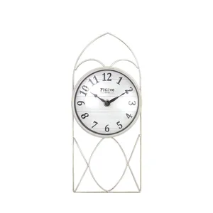 Tùy chỉnh thiết kế độc đáo nghệ thuật Deco nhà 12.6 inch đồng hồ màu trắng thạch anh Thông tư nhựa tường trang trí nội thất Đồng hồ