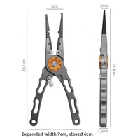 Pince de pêche multifonction en alliage d'aluminium et acier au tungstène, équipement de pêche extérieur, forceps de route, contrôle direct usine
