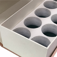 Boîte à thé en carton rigide avec fermeture magnétique personnalisée de luxe, emballage en tissu, gaufrage et laminage mat, recyclable