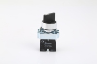 Commutateur rotatif industriel LAY5-BD33 en métal de 22 mm, 3 positions, à bouton de verrouillage, IP65, 220 V, 10 A, contact NO/NC