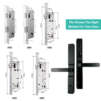Cerradura Inteligente Delgada con Huella Dactilar y Entrada de Código, WiFi, Impermeable, para Puertas de Madera, Aluminio, Acero y Latón - Compatible con Hogar Inteligente