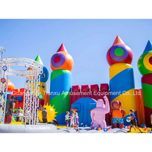 Juegos Inflables Gigantes para Niños al Aire Libre, Castillo Inflable, la Ciudad de Entretenimiento Más Divertida del Mundo, Castillo Inflable con Tobogán - Product Image 4