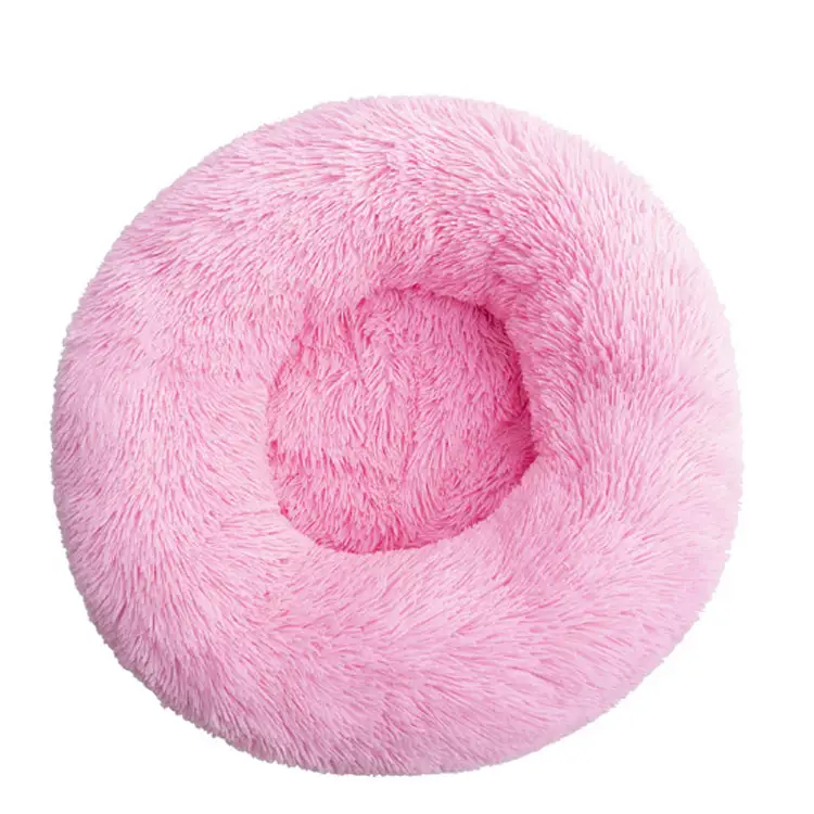 Yifan Factory Luxury Faux Fur Cómodo lavable Soft Donut Cat Mat Calmante Fluffy Plush Pet Dog Bed Interior Outdoor