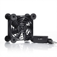 Ventilateur axial USB électrique SCF8025 5V/12V 80x80x25mm, pales en plastique, double roulement à billes, silencieux, haut débit d'air (CFM), pour refroidissement de boîtier d'ordinateur