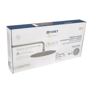 Master con 4 unità di testa doccia rotonda 10 'con braccio, raso, FOSET RIVIERA - Product Image 4