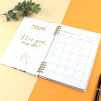 Carnet de notes personnalisé A5 avec reliure spirale, couverture rigide, journal, agenda, impression pour le bureau, cadeau d'entreprise