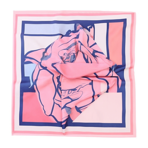 Pañuelo Cuadrado Grande con Estampado de Rosas 70x70cm, Accesorio de Moda para Mujer - Product Image 1