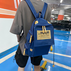 Oxford Cloth <b>Backpack</b> <b>Large</b> Capacity Laptop Compartment Unisex Travel <b>Backpack</b> Red Blue Black Coffee Tan - Product Image 2