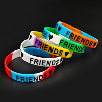 Bracelet en silicone personnalisable « Meilleurs amis pour toujours », bijoux promotionnels sportifs avec logo pour cadeau et bracelet de poignet