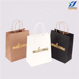 ถุงกระดาษคราฟท์สีน้ำตาลพิมพ์ลายแบบกำหนดเอง รีไซเคิลได้ - Product Image 2