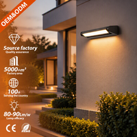 Lampes murales de porche de haute qualité 12W 18W 24W 30W, étanches IP65, angle de faisceau rotatif à 350°, lampes murales LED d'extérieur