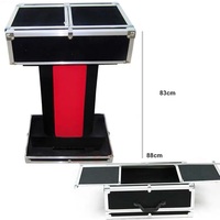 Mallette de Transport & Base de Table Pliante Table de Magicien Professionnel Tours de Magie Illusions Scéniques Accessoires pour Gimmicks