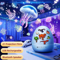 Lampe de Projection LED en Forme d'Œuf de Dinosaure de Dessin Animé 6/12/21 Diapositives, Projecteur Musical Univers Animal, Décoration de Chambre, Veilleuse pour Enfants