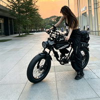 Vélo Électrique Rétro Tout-Terrain pour Adultes, Moteur Central, Pneus Larges, 15 Ah, 20 Pouces, 750 W