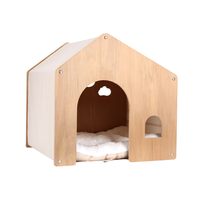 Modernes Luxuriöses Abnehmbares Massivholz Umweltfreundliches Ganzjahres-Haustierbett Hundehütte mit Anpassbarem Logo Modern Klassisch