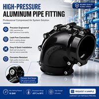 Raccord droit égal en alliage d'aluminium DN80 pour conduite d'air comprimé, raccords de transmission d'air propre de qualité électronique et alimentaire