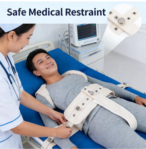 Cinturón Abdominal para Posición Acostada con Correa de Sujeción para Entrepierna, Correa de Cama para Personas Mayores, Equipo de Protección Anticaída de Cama, Guardra - Product Image 1