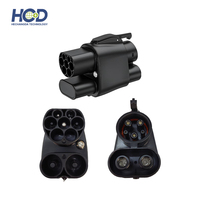Adaptateur de charge rapide pour véhicules électriques HCD CCS2 Type2 vers CCS1 Type1 AC+DC, parfaitement compatible avec les véhicules électriques Kia EV6, Hyundai et américains
