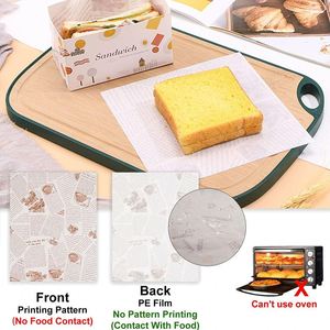 Papier sulfurisé alimentaire biodégradable avec logo personnalisé, enduit de PE, pour l'emballage du pain, des biscuits et des plats rapides - Product Image 2