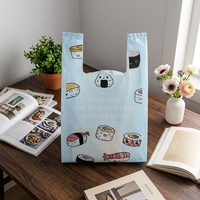 Sacs en HDPE personnalisés avec logo imprimé en flexographie, poignées gilet, recyclables pour supermarchés et courses