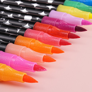 Marcadores de Doble Punta Personalizables Multicolores con Purpurina, que Añaden Colores Divertidos al Dibujo <span class=keywords><strong>Infantil</strong></span> - Product Image 5