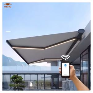 Toldo Retráctil Eléctrico Moderno <span class=keywords><strong>para</strong></span> Exteriores <span class=keywords><strong>de</strong></span> 6M 4M con Marco <span class=keywords><strong>de</strong></span> Aleación <span class=keywords><strong>de</strong></span> Aluminio y Control Remoto <span class=keywords><strong>para</strong></span> Balcón y Jardín - Product Image 1