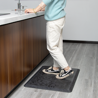 Tapis de cuisine modernes en mousse PU antidérapante, lavables, anti-fatigue, antimicrobiens, avec surface en marbre