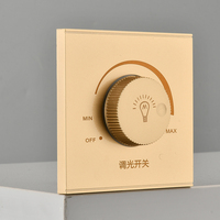 Interruptor de Pared con Regulador de Intensidad LED, Encendido/Apagado, Atenuación de 15-300W, CA 220V-250V, para Luces LED