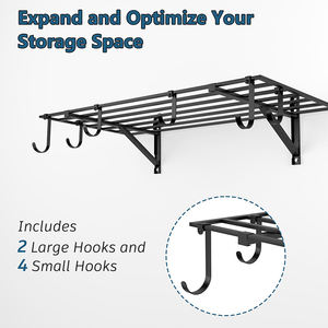 Étagères murales de <span class=keywords><strong>garage</strong></span> JH-Mech faciles à installer, 2x4 pieds, capacité de charge de 400 lb, robustes et stables, pour <span class=keywords><strong>garage</strong></span> - Product Image 2